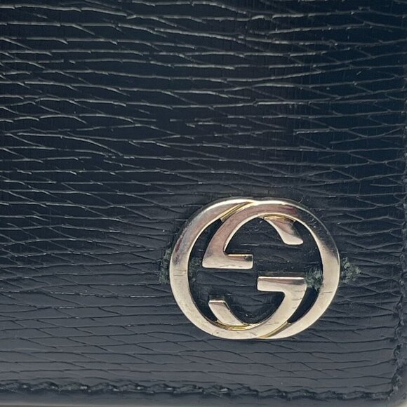 Gucci Calfskin Interlocking G Continental Wallet Black - Preowned - Picture 8 of 15